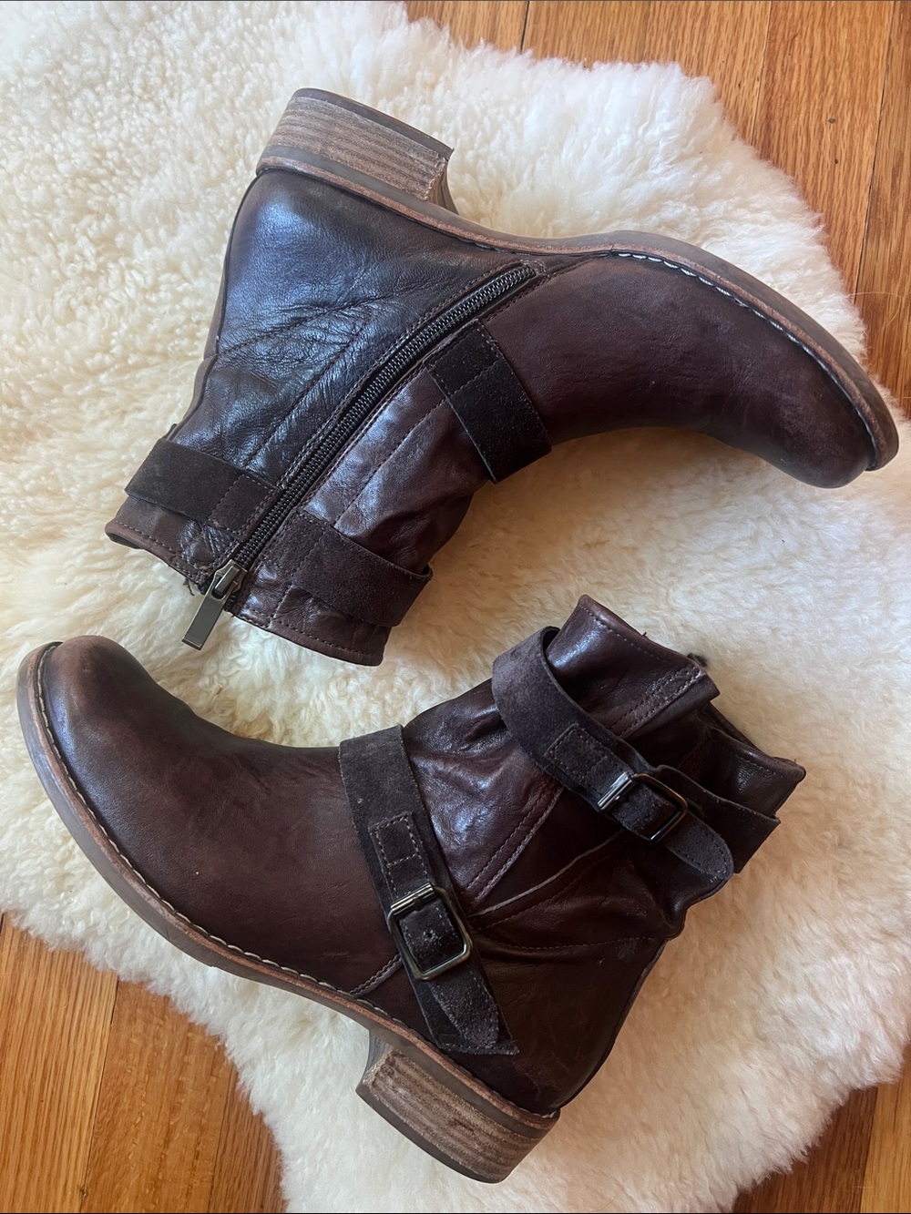 Paul Green Leather Moto Boots